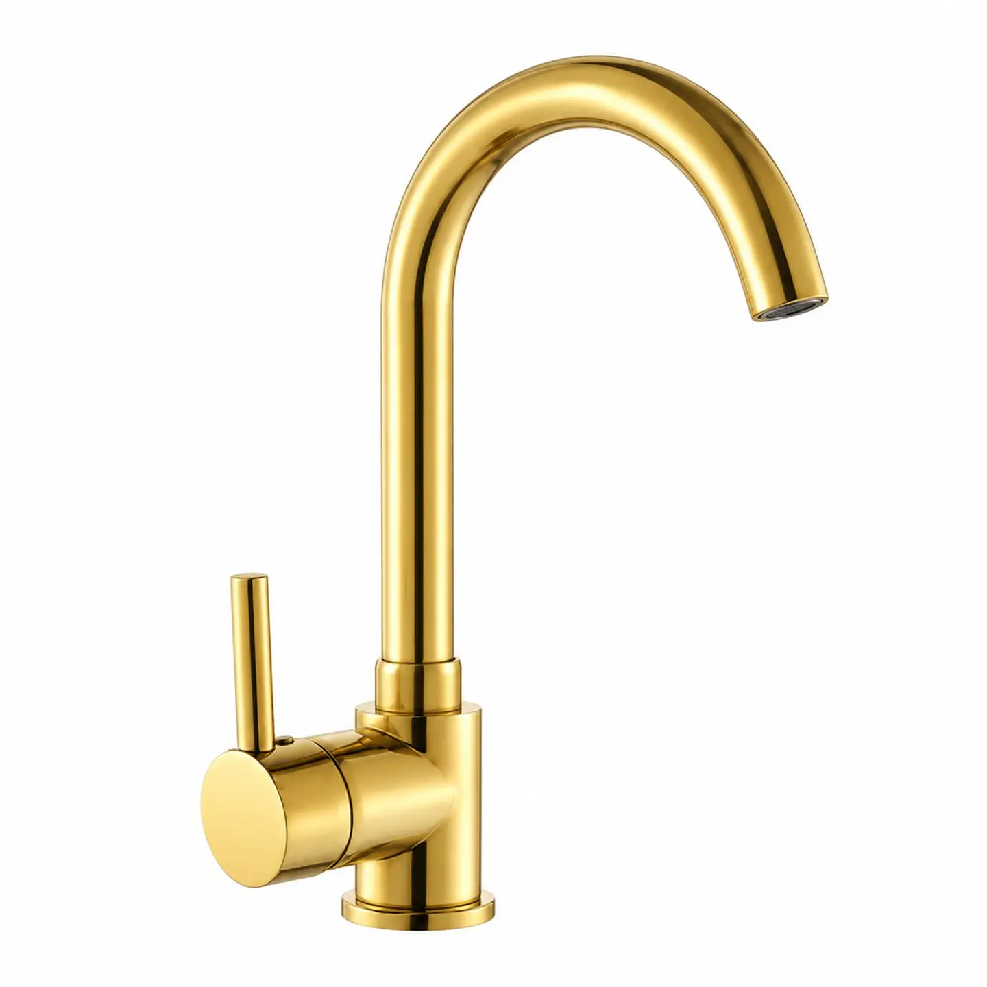 Monocontrol lavaplatos cuello cisne oro 1