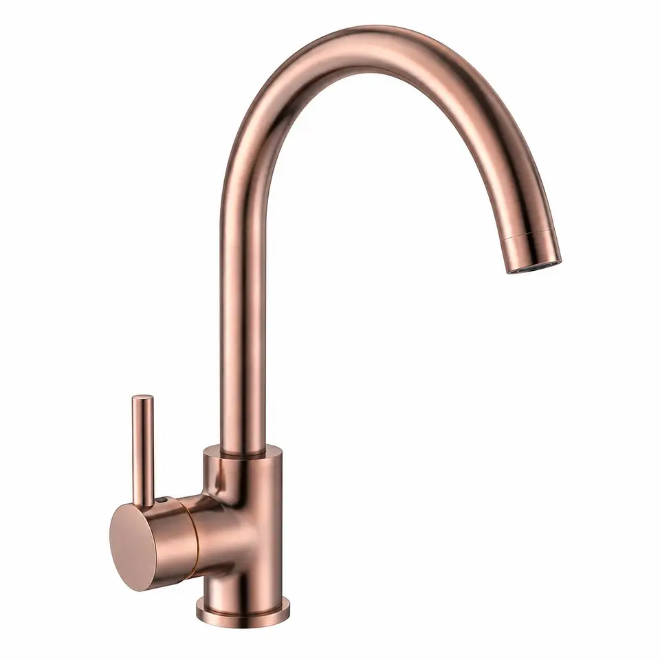 Monocontrol lavaplatos cuello cisne rosa rosa 1