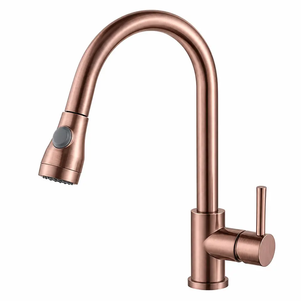 Monocontrol lavaplatos extraible oro rosa cepillado 1