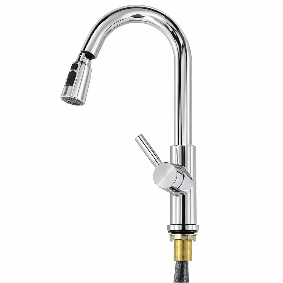 Monocontrol extraible lavaplatos borneo cromado 1