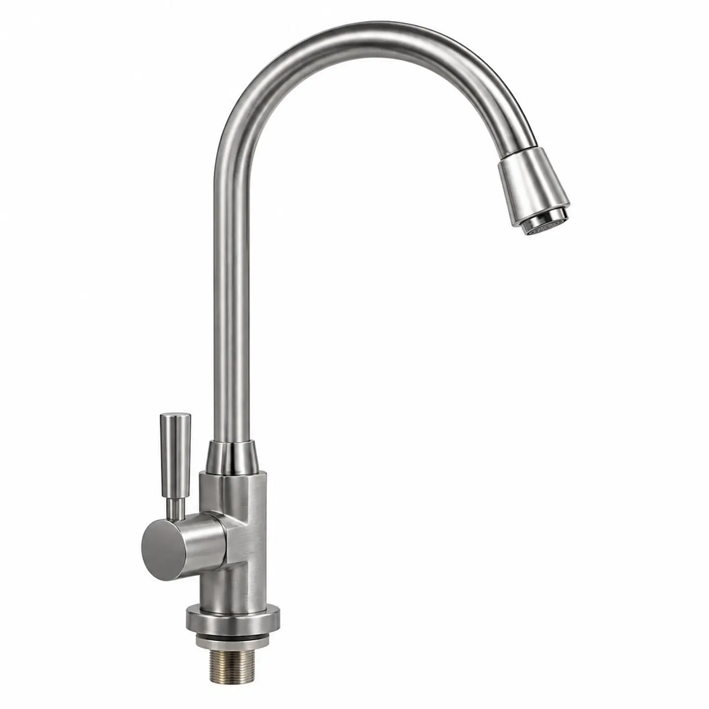 Llave lavaplatos meson satín agua fría acero 304 1