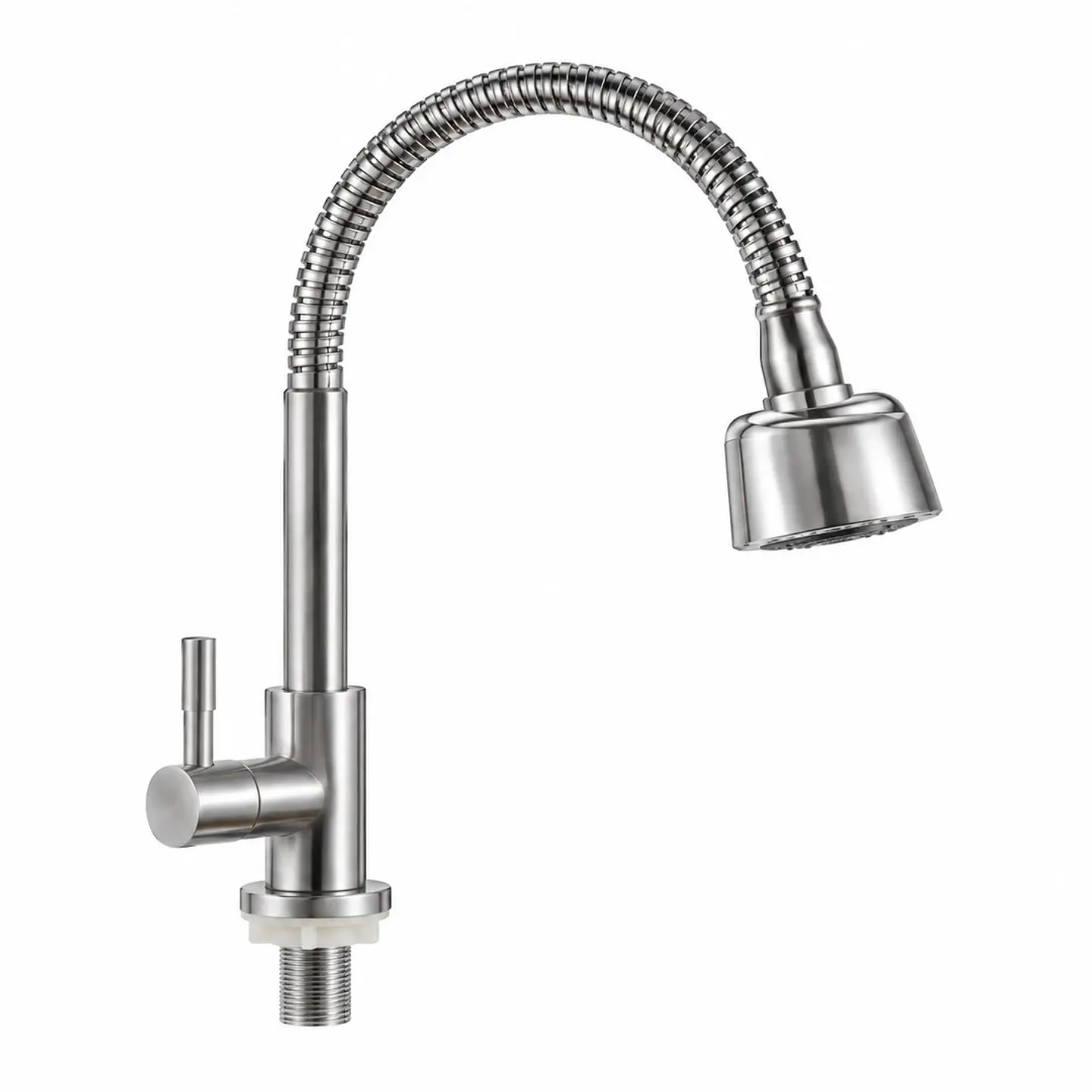 Llave lavaplatos meson flexible agua fría acero 304 1