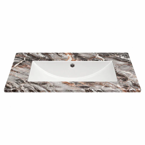 Lavamanos integrado en porcelana policolor 60 × 47 cm