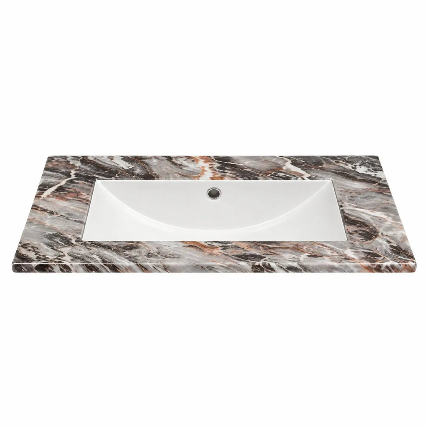 Lavamanos integrado en porcelana policolor 60 × 47 cm 1
