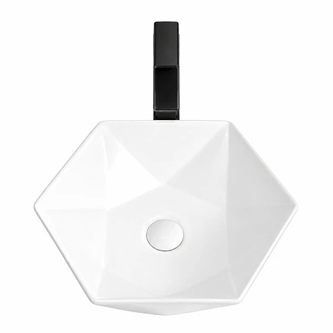 Lavamanos sobreponer en porcelana diamante blanco 48 cm*43 cm*14