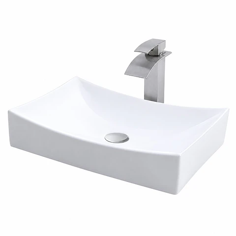 Lavamanos sobreponer porcelana blanco 545 × 350 × 140 cm
