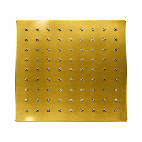 Regadera metal cuadrada bronce de 10"