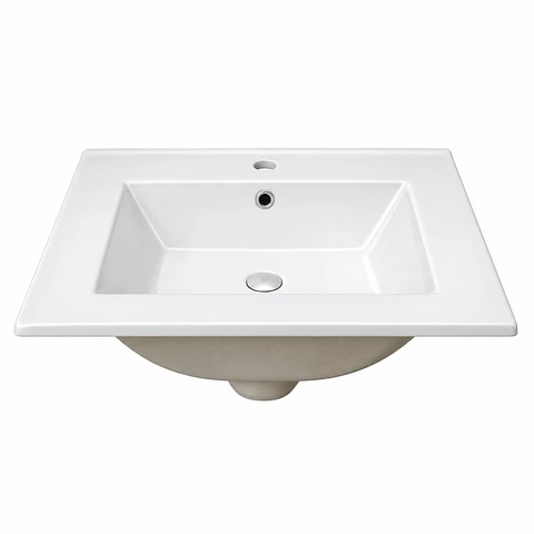 Lavamanos integrado en porcelana 510 × 465 × 170