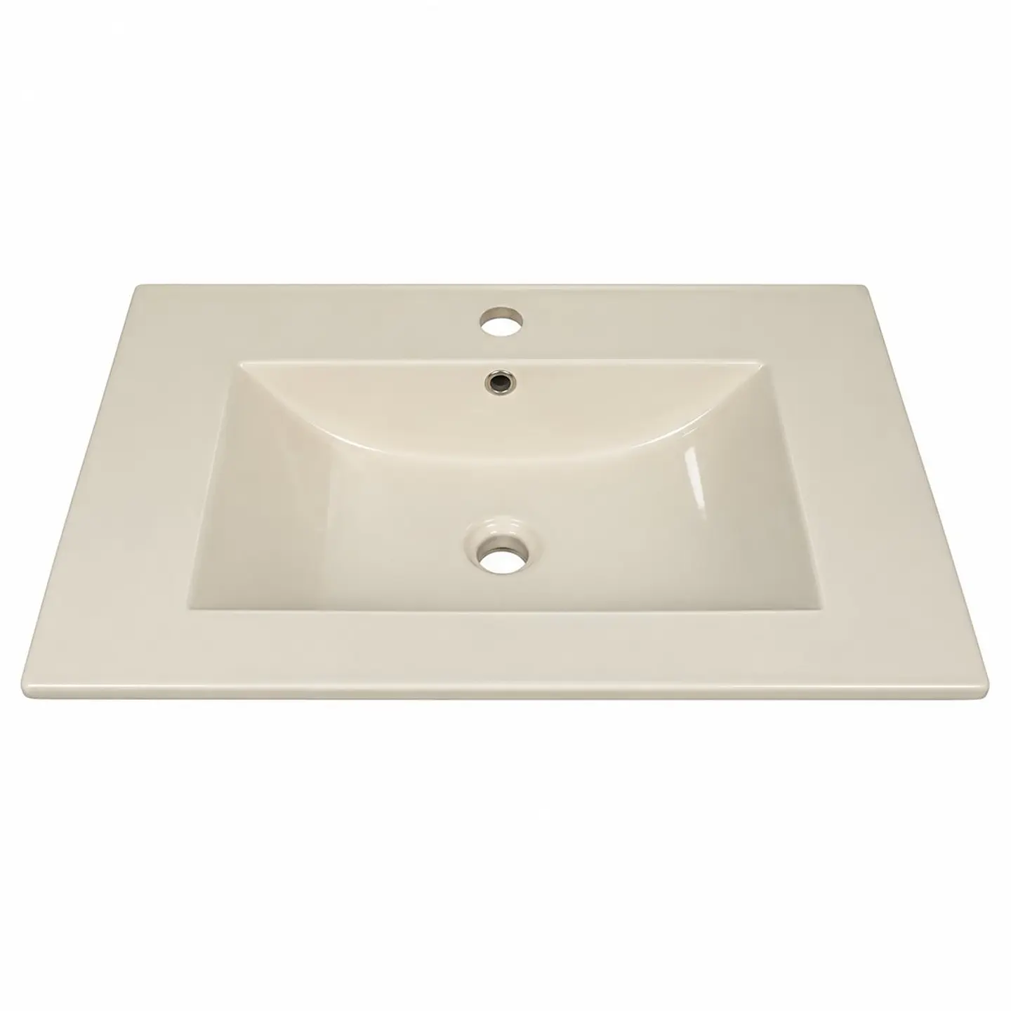 Lavamanos integrado en porcelana beige 1