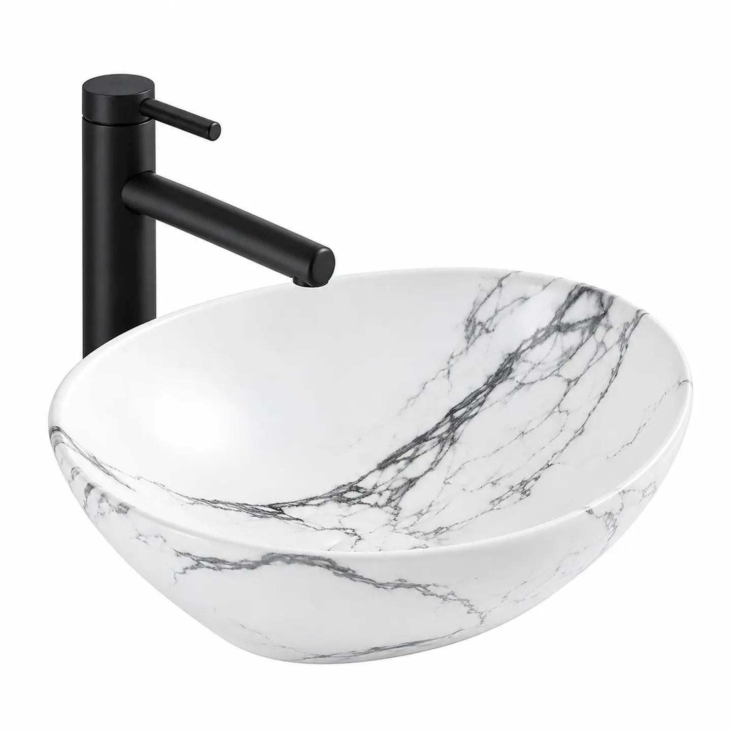 Lavamanos sobreponer carrara mate 40 × 33 cm 1
