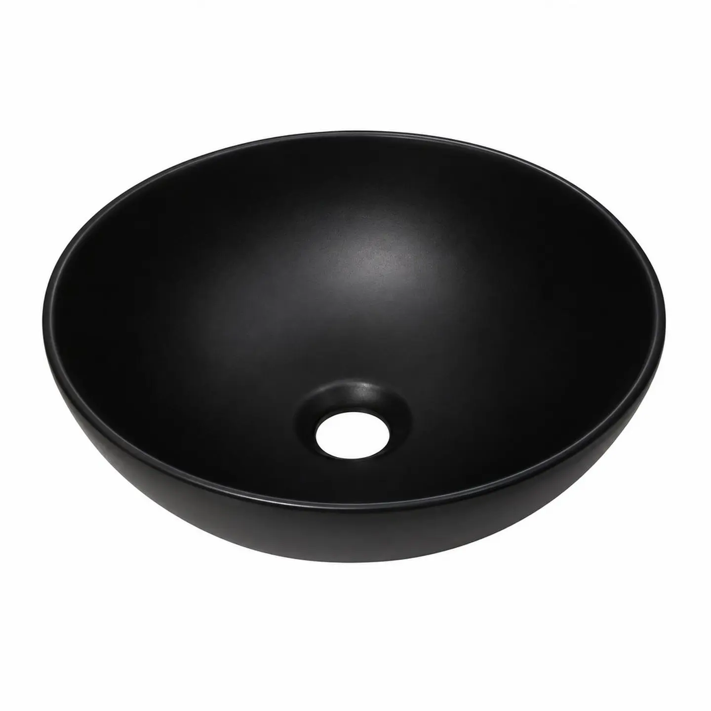 Lavamanos redondo negro mate 32 × 32 1