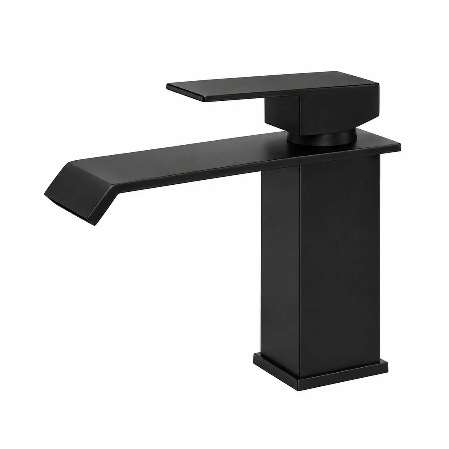 Monocontrol lavamanos bajo cascada negro 1