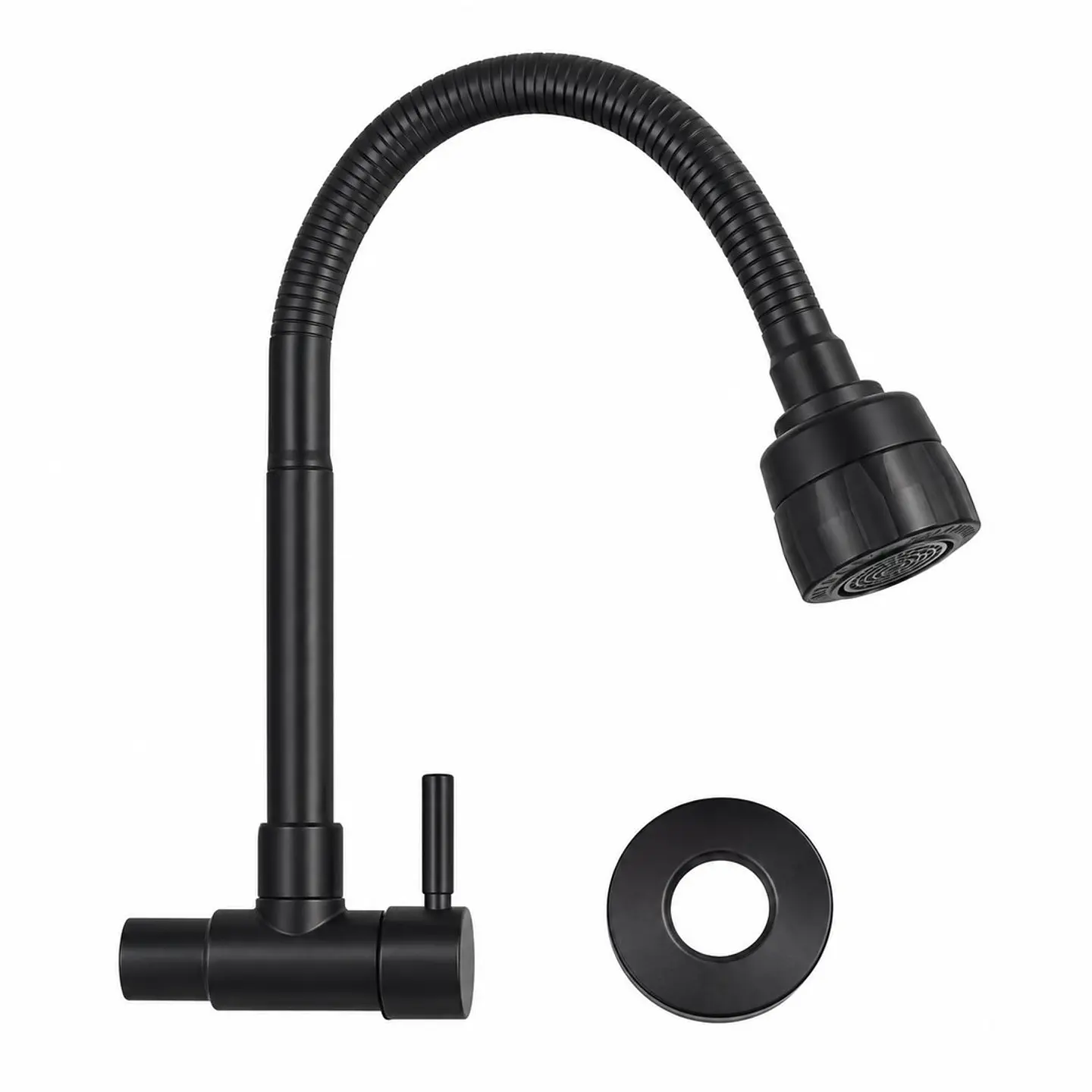 Llave pared flexible negra 1