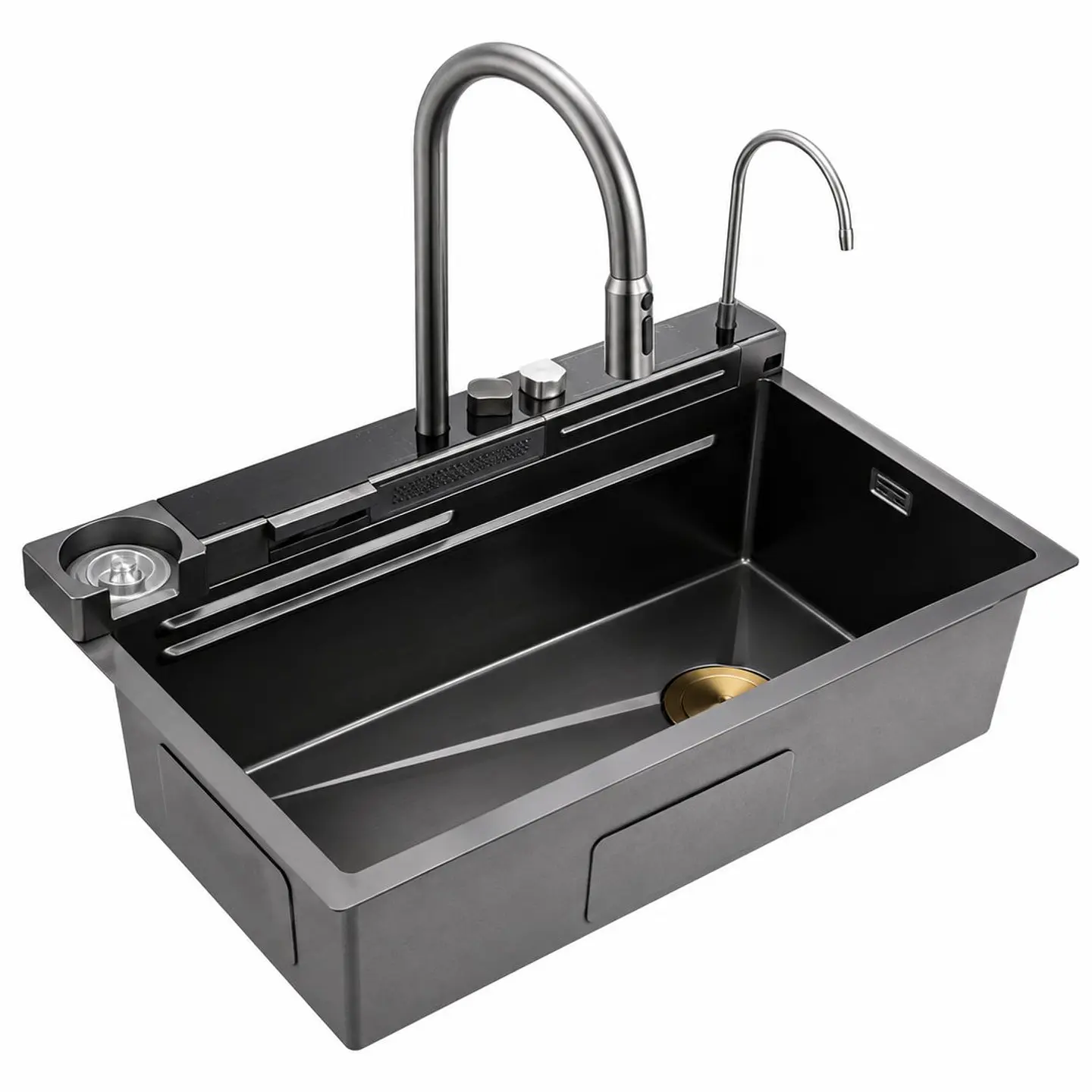 Lavaplatos inteligente negro 79 × 48 × 27 cm 1