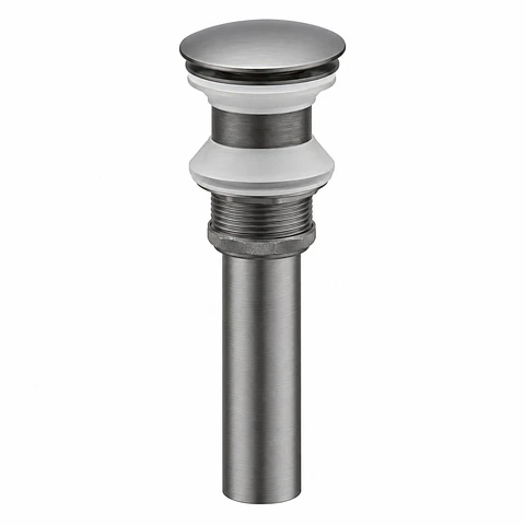 Desagüe push para lavamanos gris