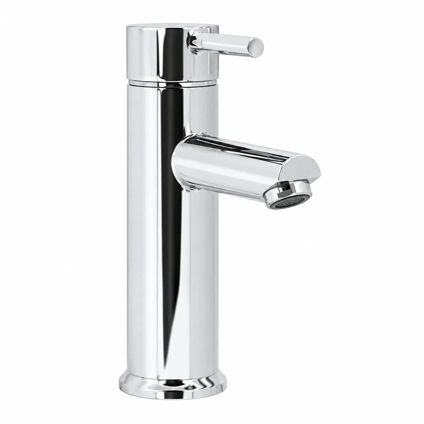 Monocontrol lavamanos bajo cuello recto cromado de 17 cm 1