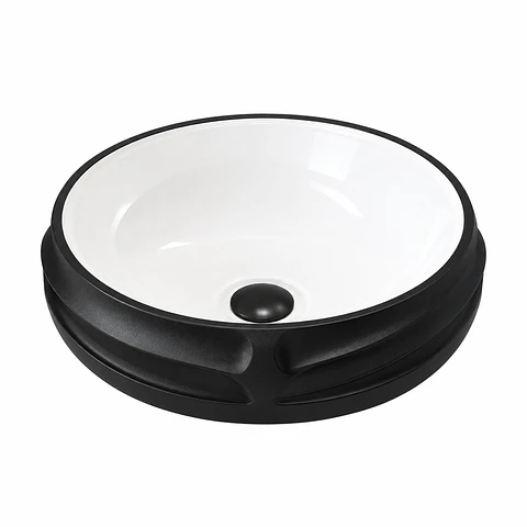 Lavamanos redondo nylo 400 × 400 × 150 negro