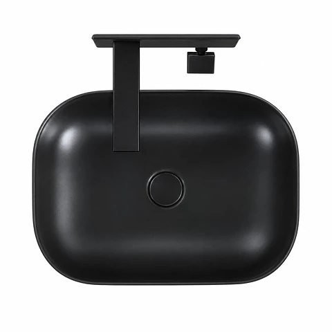 Lavamanos cerámica negro mate 360 × 250 × 115