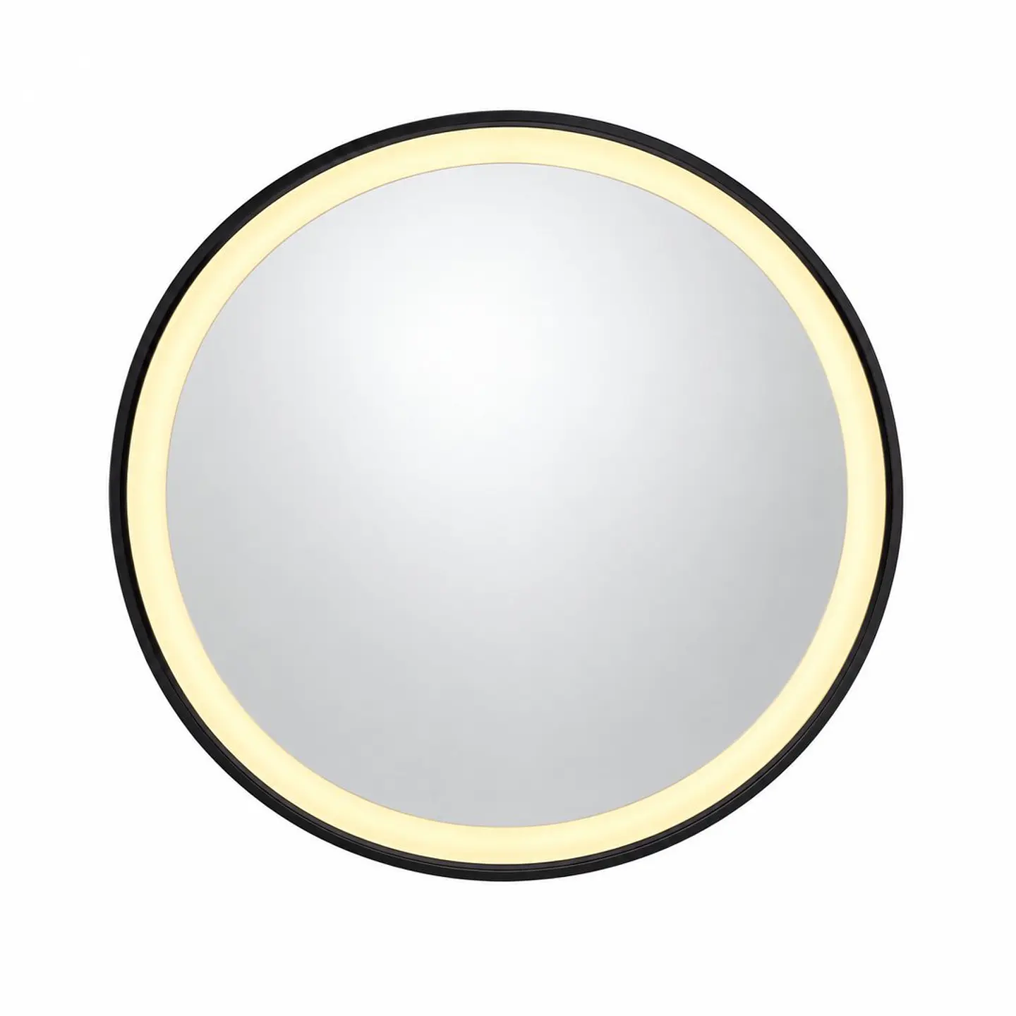 Espejo LED negro 80 × 80 1
