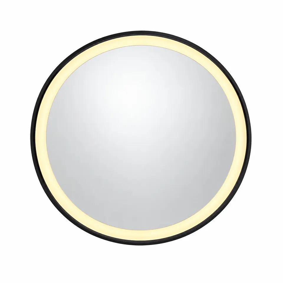 Espejo LED negro 80 × 80 1