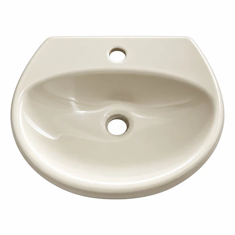 Lavamanos de colgar beige 36 × 31 cm