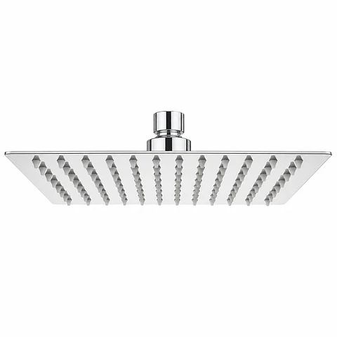 Regadera metal cuadrada cromada de 16"