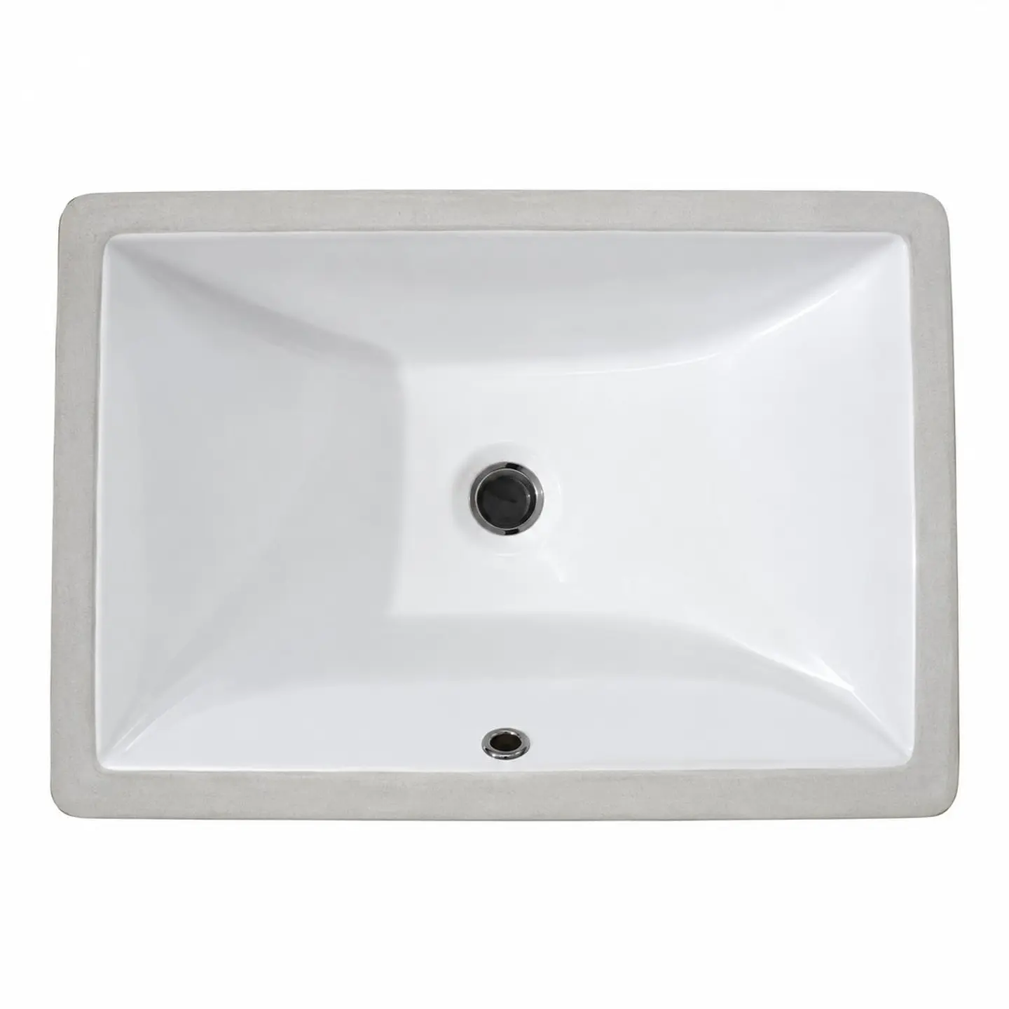 Lavamanos Submontar Rectangular Blanco 46 × 32,5 × 18,5 cm 1