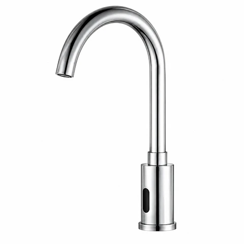 Grifería Lavaplatos Cuello Cisne Cromada con Sensor de 33 cm