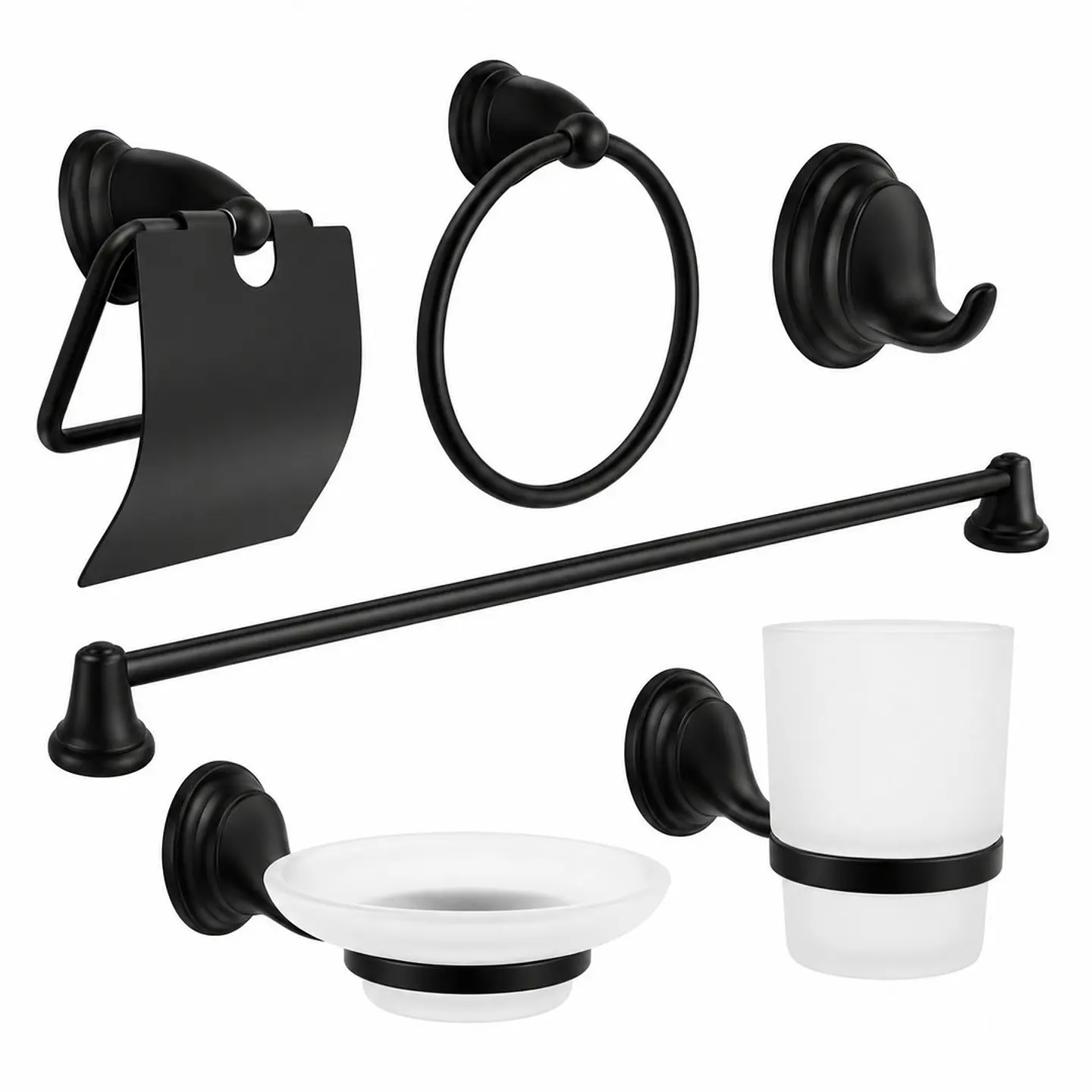 Juego de Accesorios 6 Piezas Negro 1