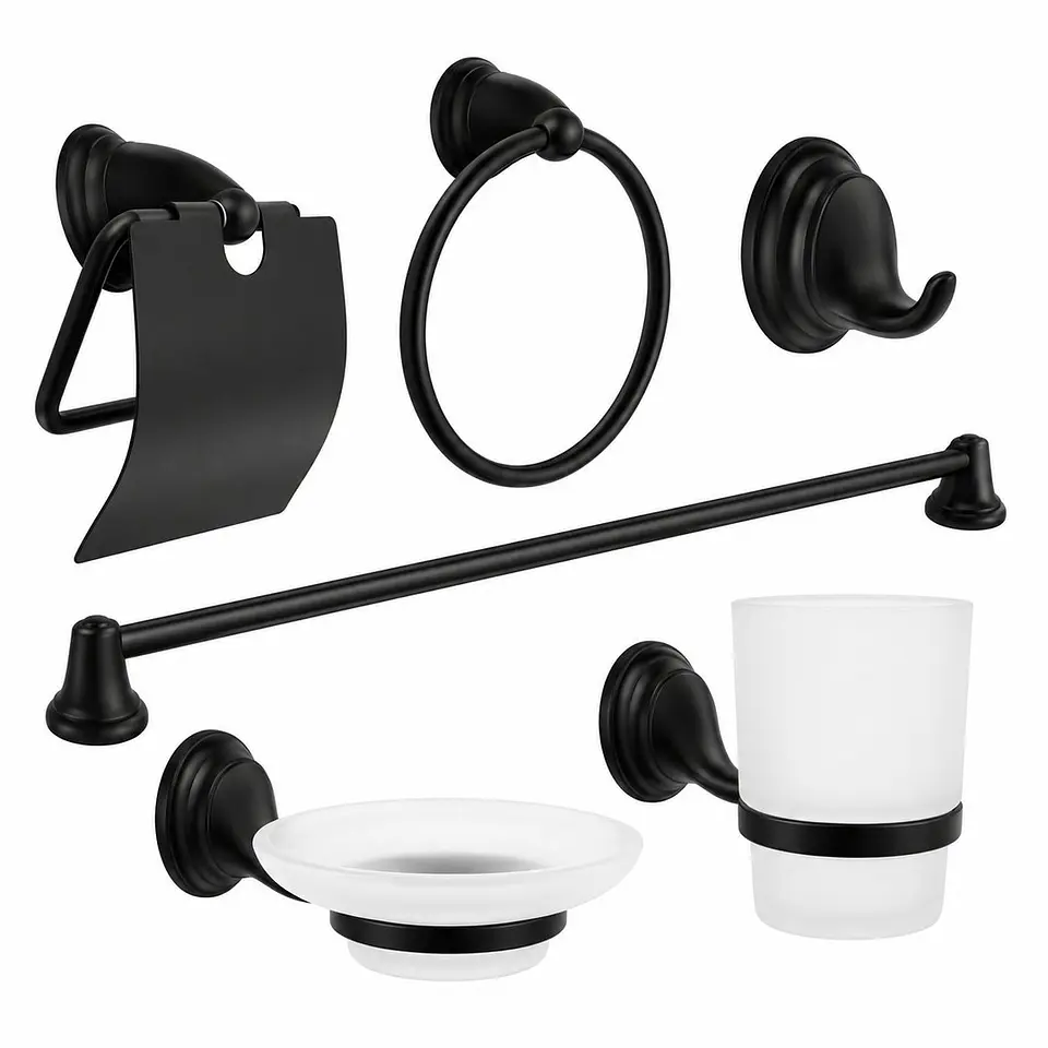 Juego de Accesorios 6 Piezas Negro 1