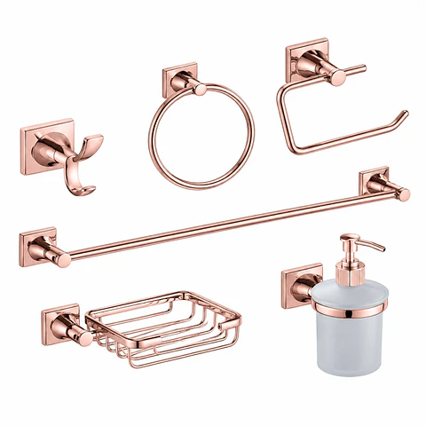 Juego de Accesorios Xcaret 6 Piezas Oro Rosa