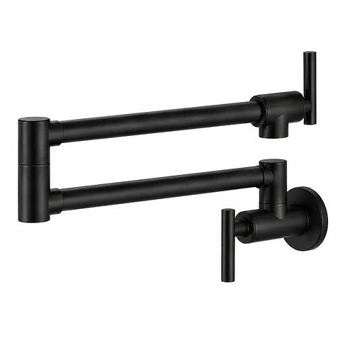 Llave Pared Ecualizable Acero 304 Negro