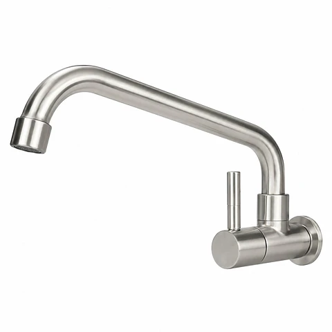 Llave Lavaplatos Pared Agua Fría Acero 304 (ref. FT3213)