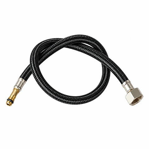 Par Acople Monocontrol Nylon Espigo 9 cm Manguera 80 cm