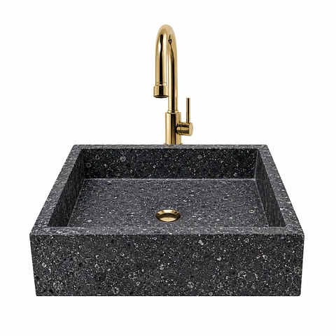 Lavamanos Vulcano Negro 435 × 385 × 125 mm