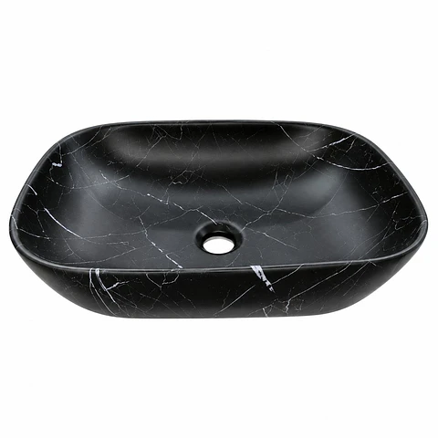 Lavamanos Rectangular Negro Mate 455 × 325 × 135 (ref. 9387B-P-063)