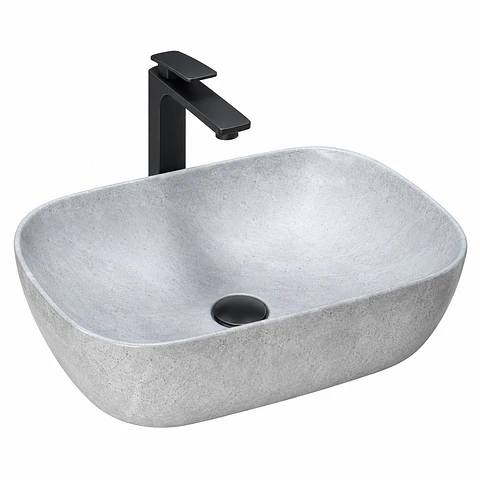 Lavamanos Rectangular Gris 455 × 325 × 135