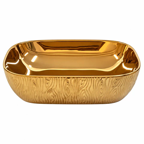 Lavamanos Rectangular Doha Oro Rosa 455 × 325 × 135