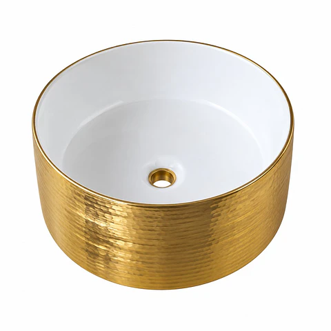 Lavamanos Redondo Olimpus 360 × 360 × 120m Oro