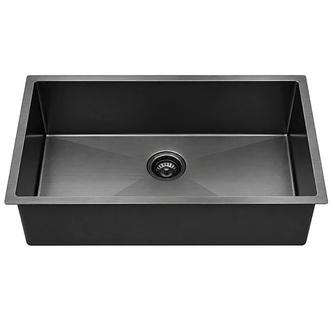 Lavaplatos Acero 304 Negro 50 × 40 × 21 cm Thickness:2.5+0.7 mm, 304 SS