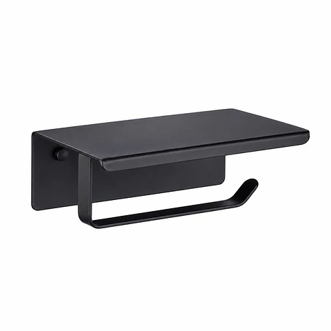 Portarollo Negro con Base