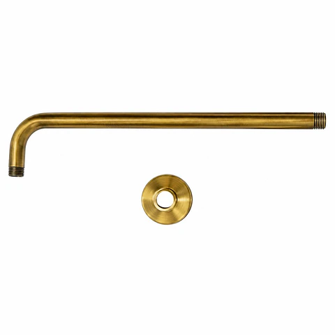 Tubo Extensión Ducha 40 cm Bronce con Escudo