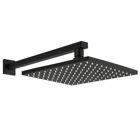 Regadera Metal Cuadrada Negra de 10" (ref. SM8010)