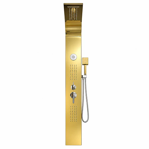 Torre Ducha Oro Brillante Bluetooth