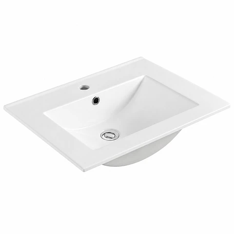 Lavamanos Integrado en Porcelana Blanco 50 × 40 cm