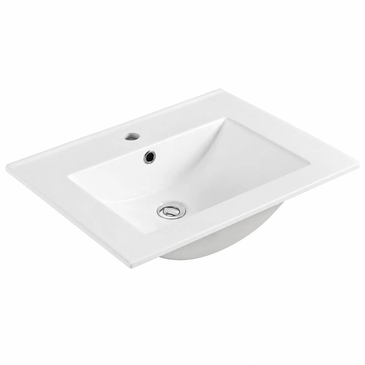Lavamanos Integrado en Porcelana Blanco 50 × 40 cm 1