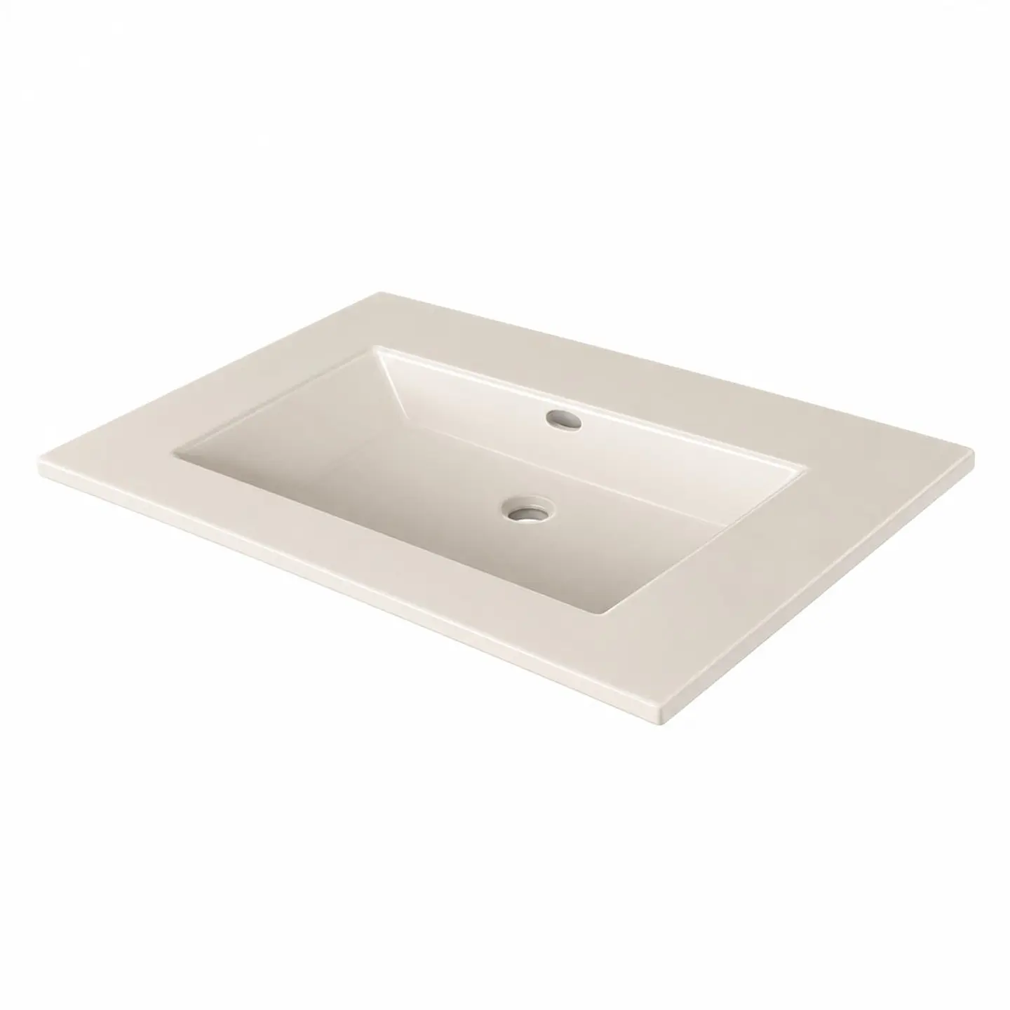 Lavamanos Integrado en Porcelana Beige 60 × 40 cm 1
