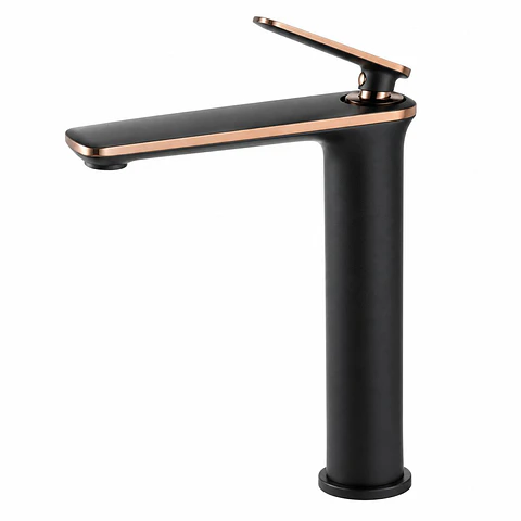 Monocontrol Lavamanos Alto Negro- Rosa (ref. 7277HGB)