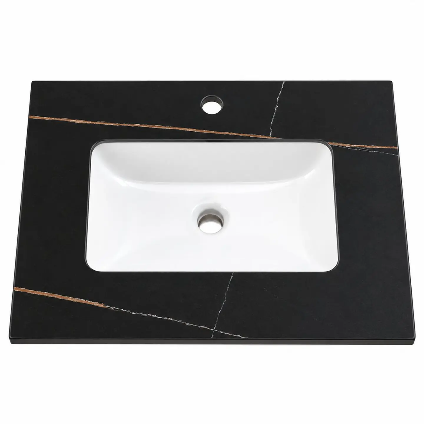 Lavamanos Integrado Sinterizado Negro 500 × 390 × 175 mm 1