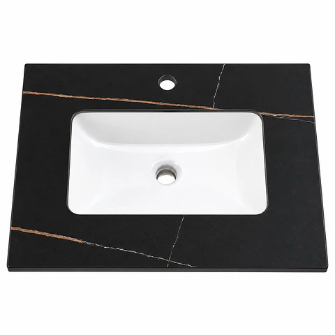 Lavamanos Integrado Sinterizado Negro 810 × 460 × 175 mm